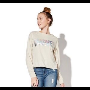 Marvel Tan Long Sleeve Shirt